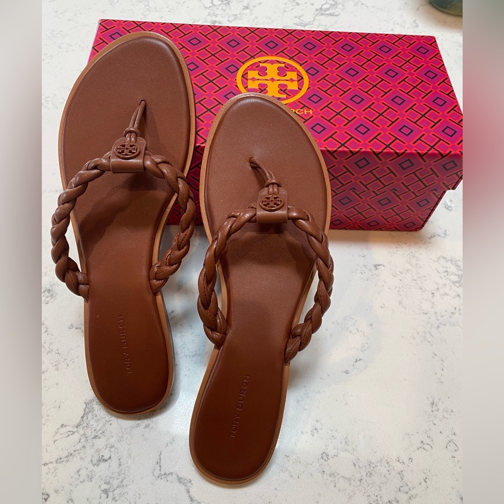Tory Burch Braided Benton Thong Sandal